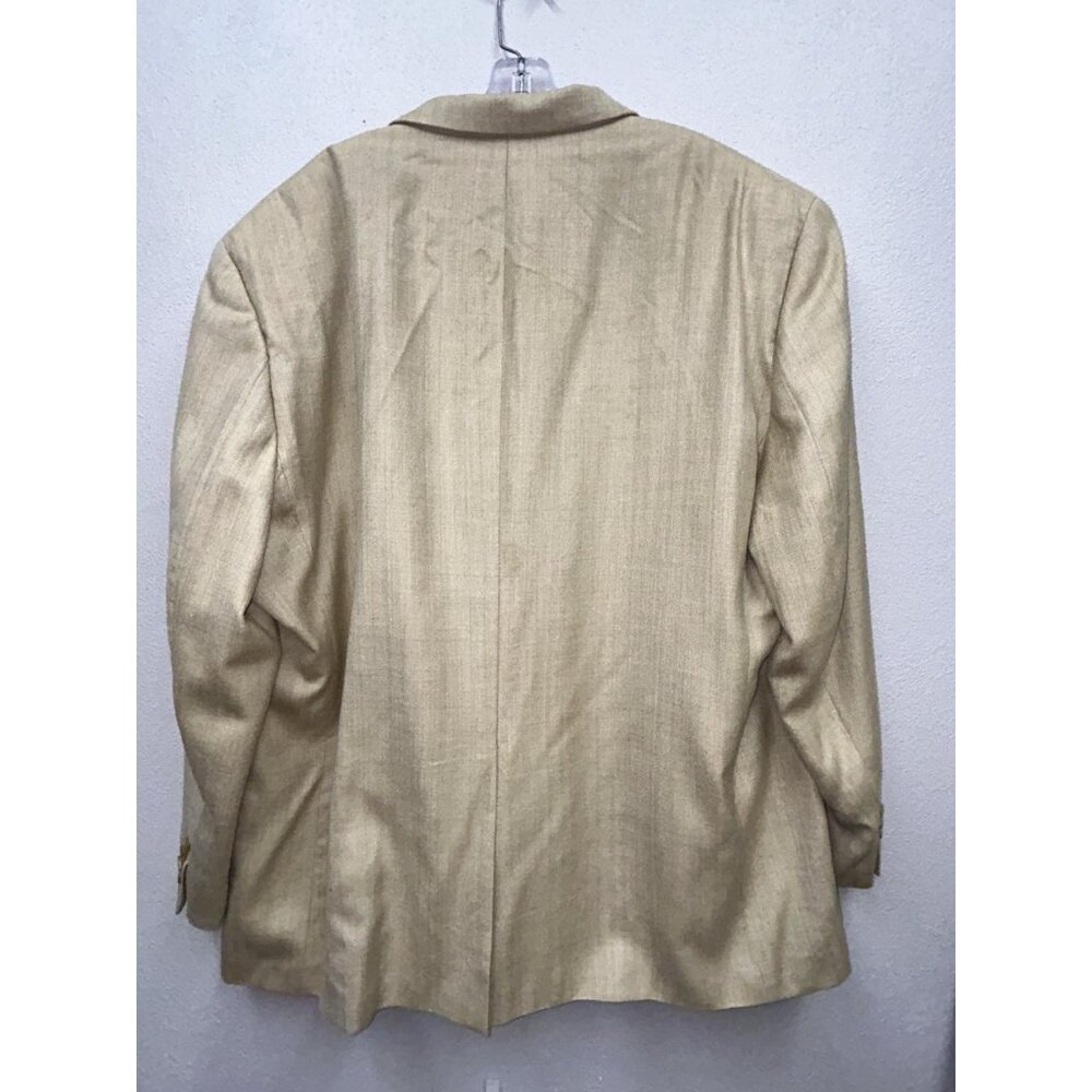 Lauren Ralph Lauren Men's Blazer 56R Beige Silk Wool Sport Coat Career Office - Picture 2 of 12